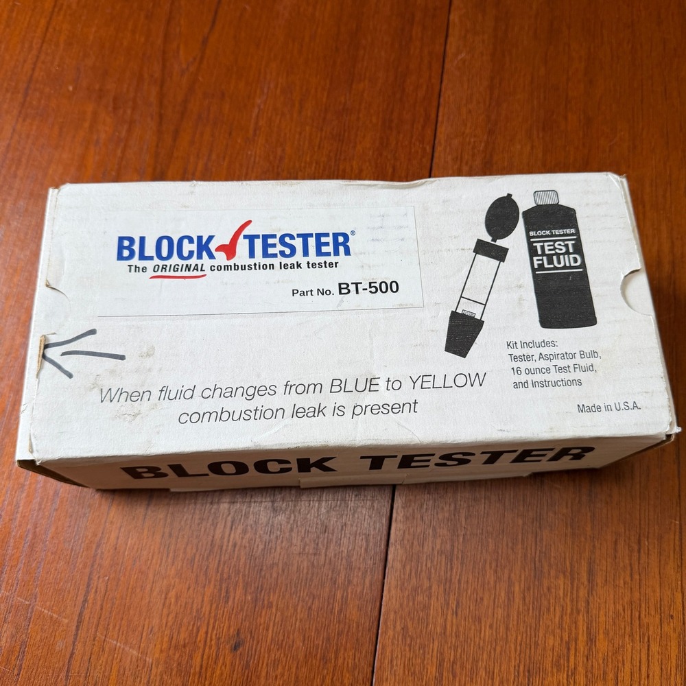 NEW Block-Tester BT-500 Combustion Leak Test Kit Head Gasket Diagnostic Tool